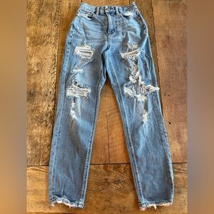 AE distressed curvy mom jeans 00 Reg #6